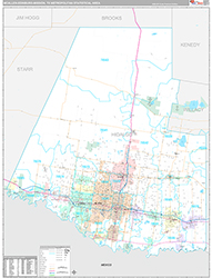 McAllen-Edinburg-Mission Metro Area Wall Map Premium Style 2026